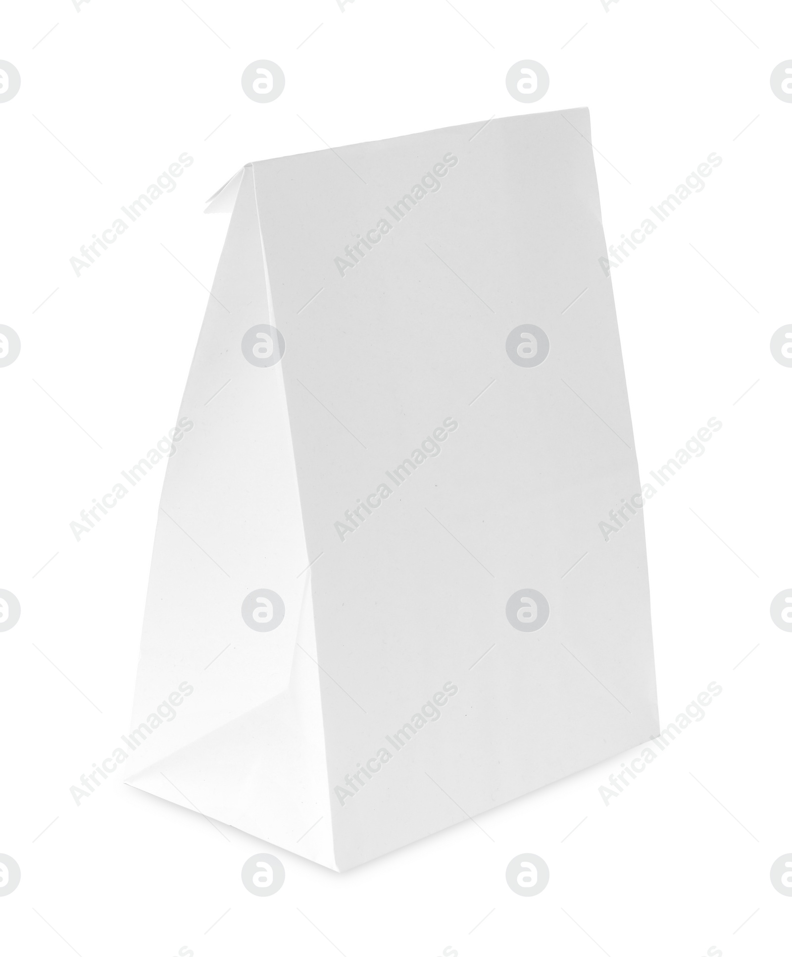 Photo of One new paper bag isolated on white