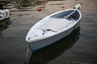 Photo of Beautiful view of river with moored boat