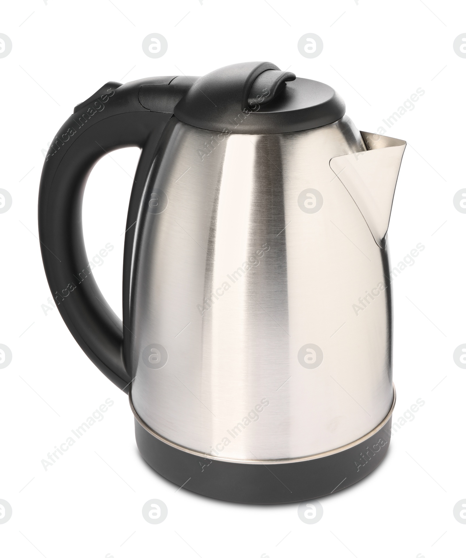 Photo of Stylish electrical kettle isolated on white. Household appliance