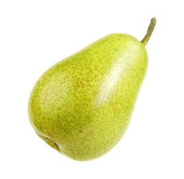 Photo of One tasty ripe pear on white background