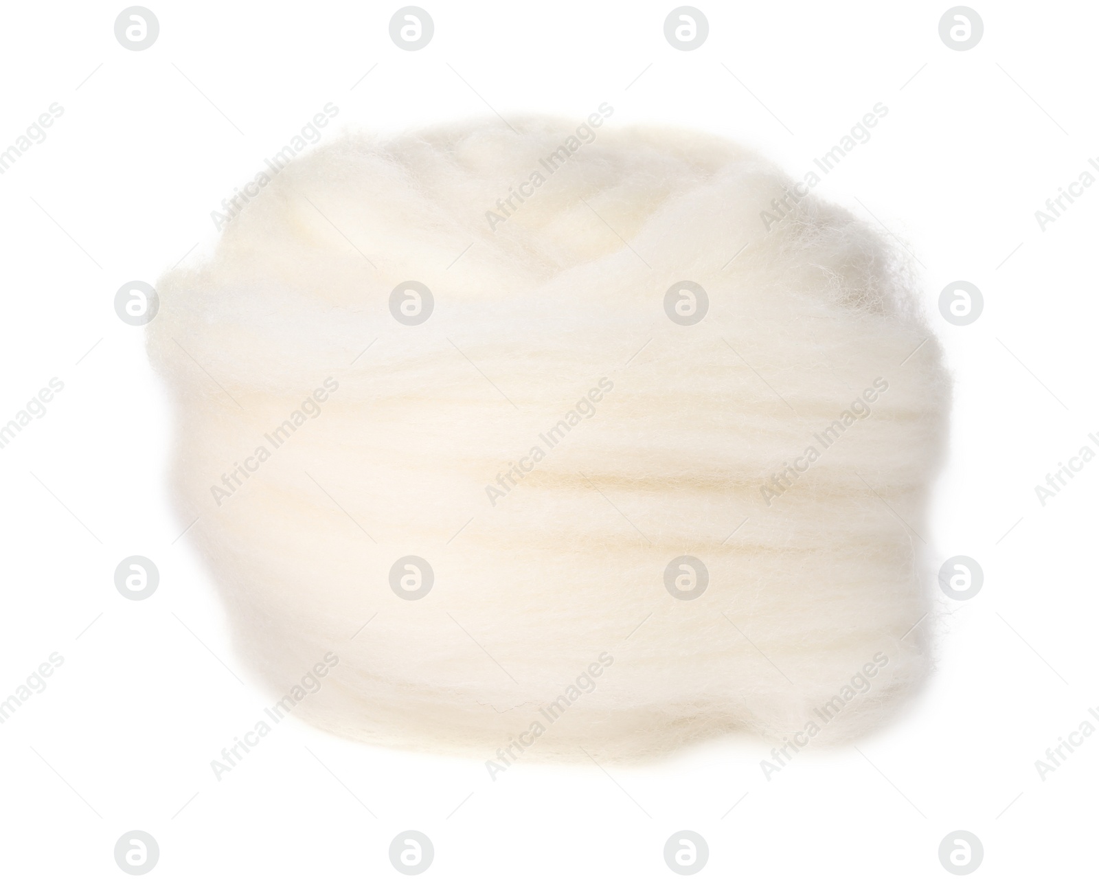 Photo of One soft felting wool isolated on white