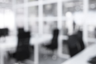 Image of Office interior. Blurred view of comfortable workspace