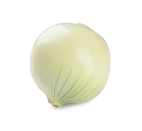 Fresh ripe onion bulb on white background