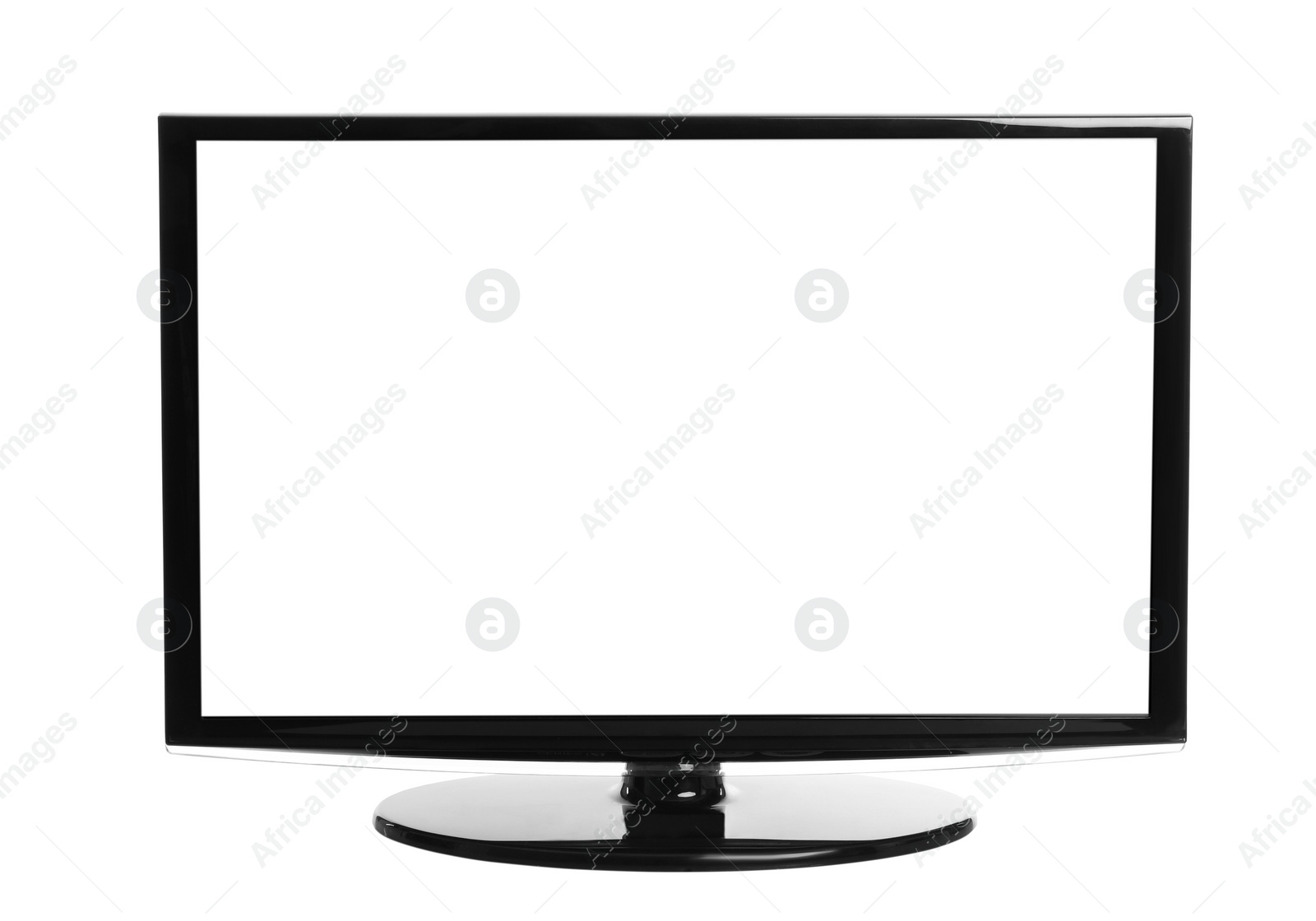 Image of Modern plasma TV on white background. Space for design