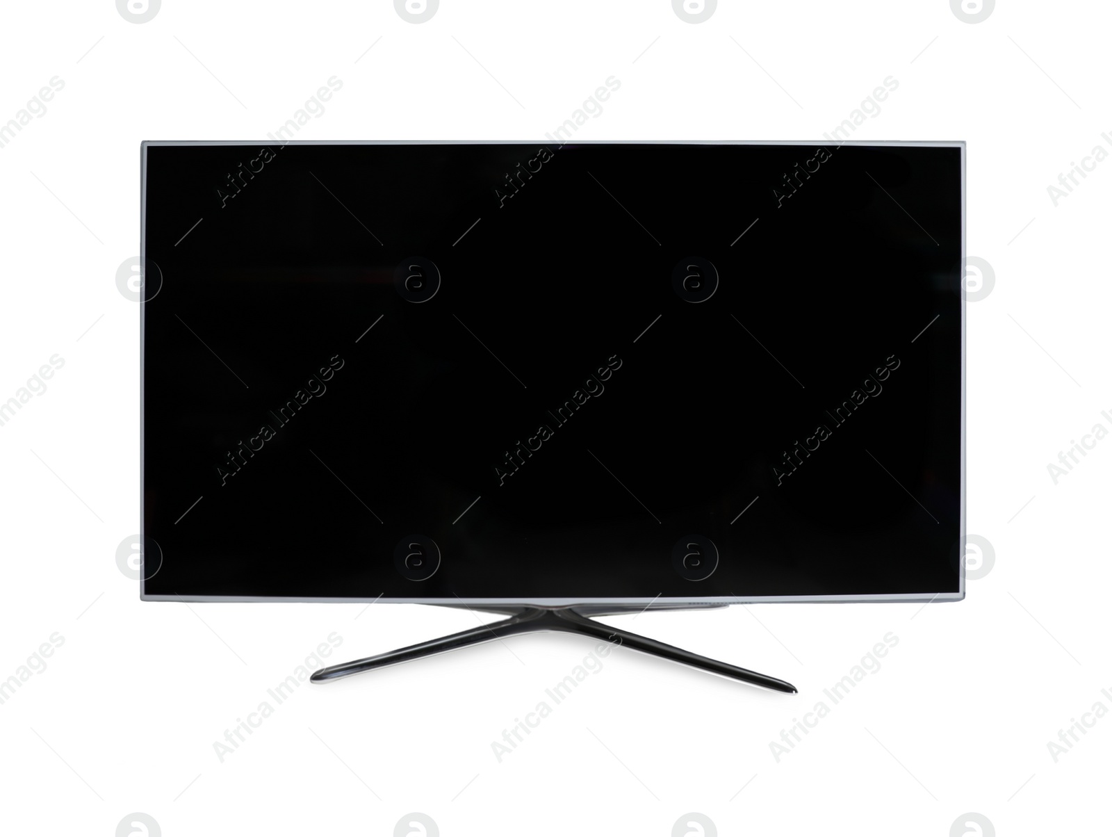 Image of Modern blank wide screen TV monitor isolated on white