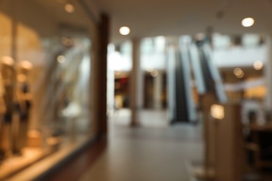 Blurred view of shopping mall interior. Bokeh effect