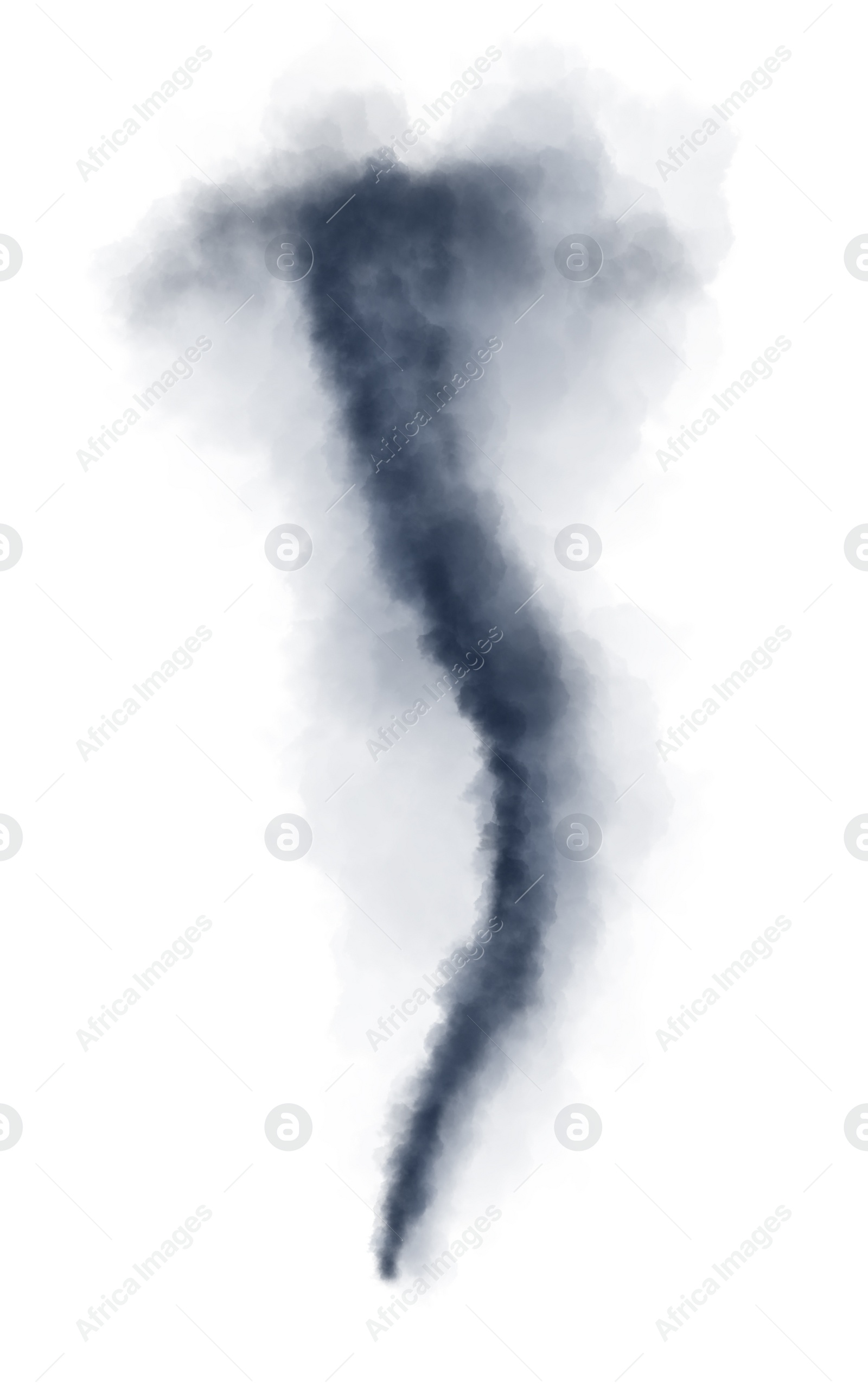 Image of Whirlwind on white background, illustration. Weather phenomenon