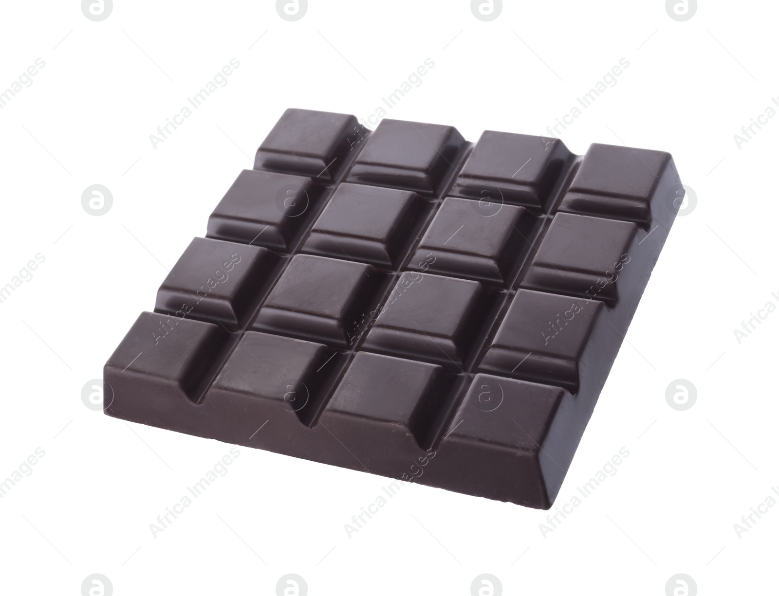 Photo of Tasty dark chocolate bar isolated on white