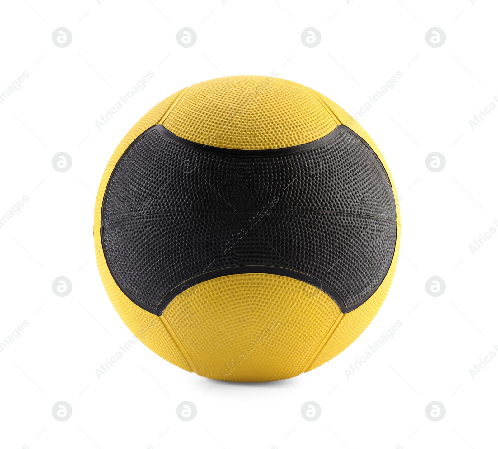 Photo of One rubber ball isolated on white. Sport equipment