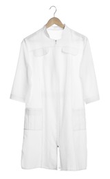 Doctor's gown isolated on white. Medical uniform