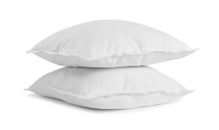 Photo of Two new soft pillows isolated on white