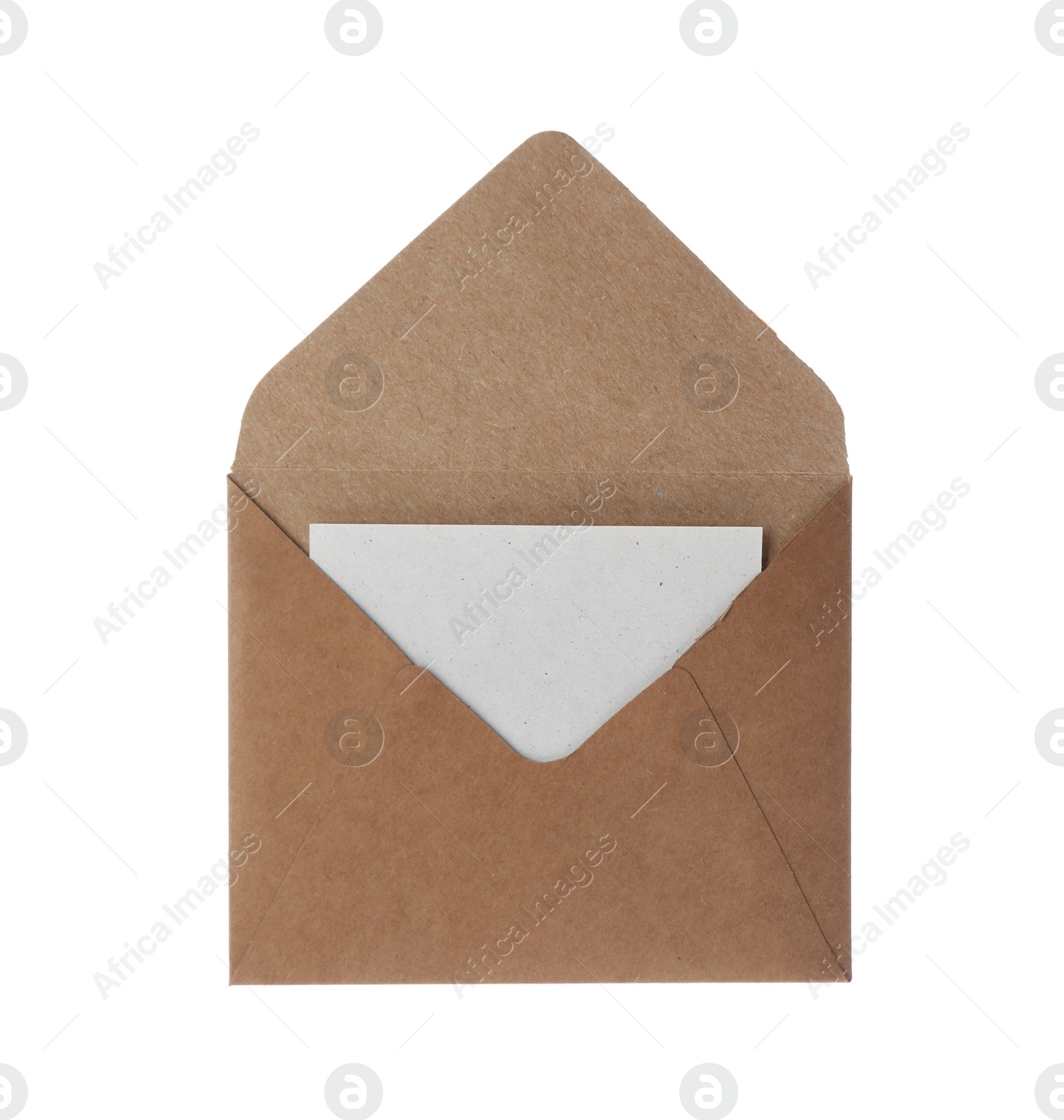 Photo of Brown paper envelope isolated on white. Mail service