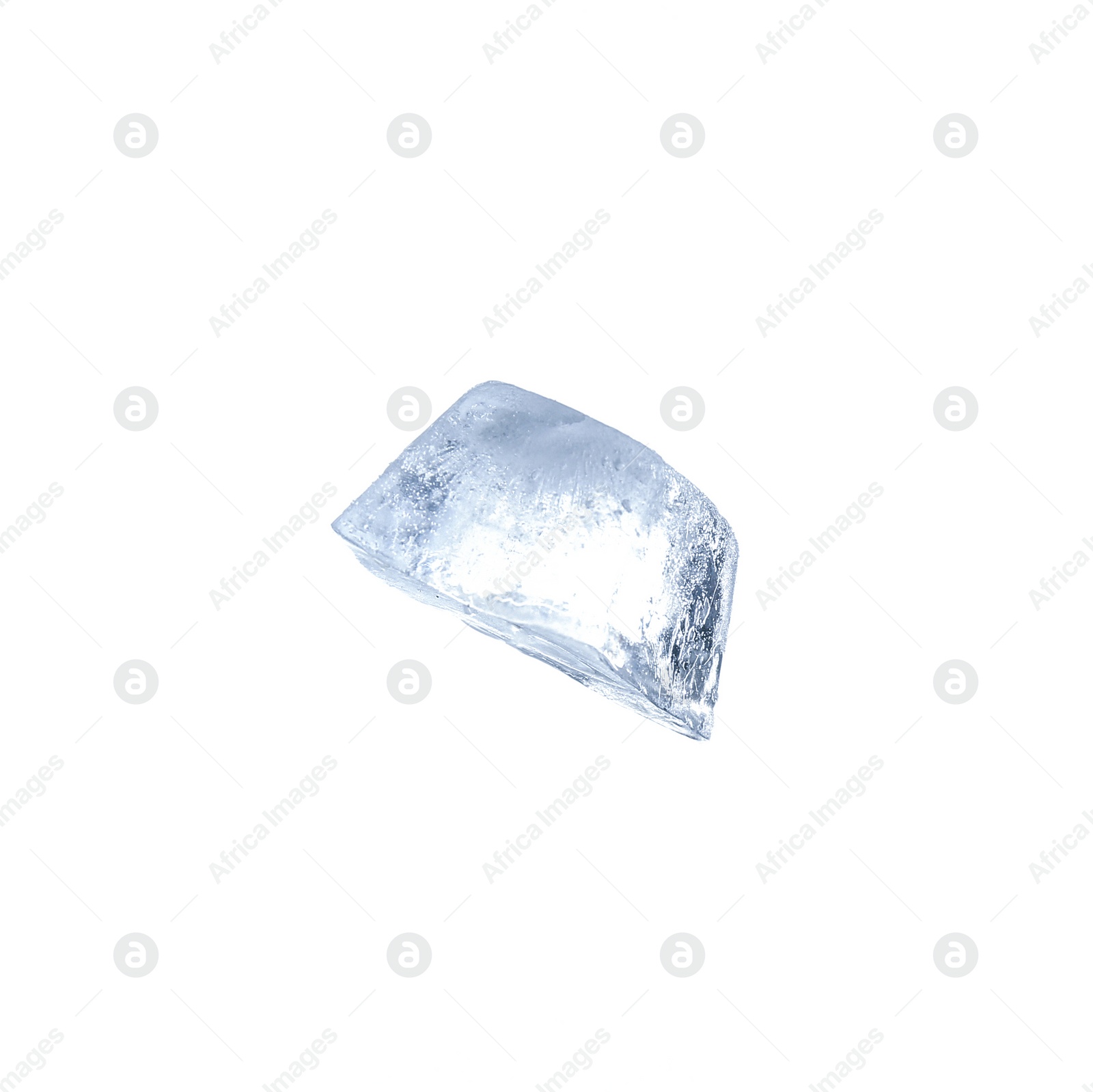 Photo of Crystal clear ice cube isolated on white