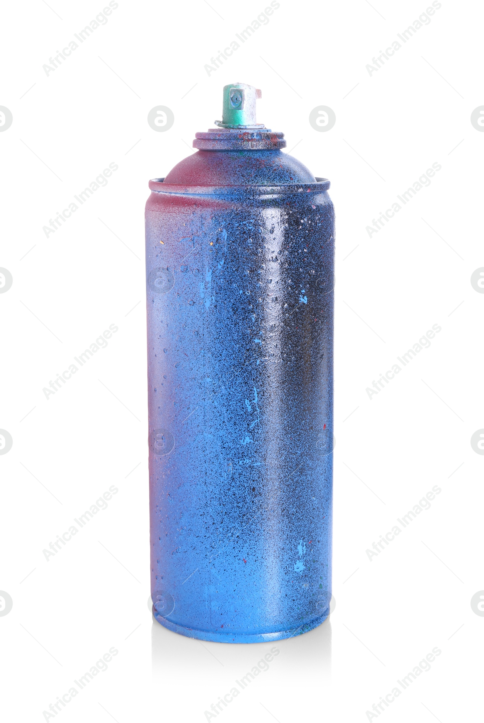 Photo of One can of bright spray paint isolated on white