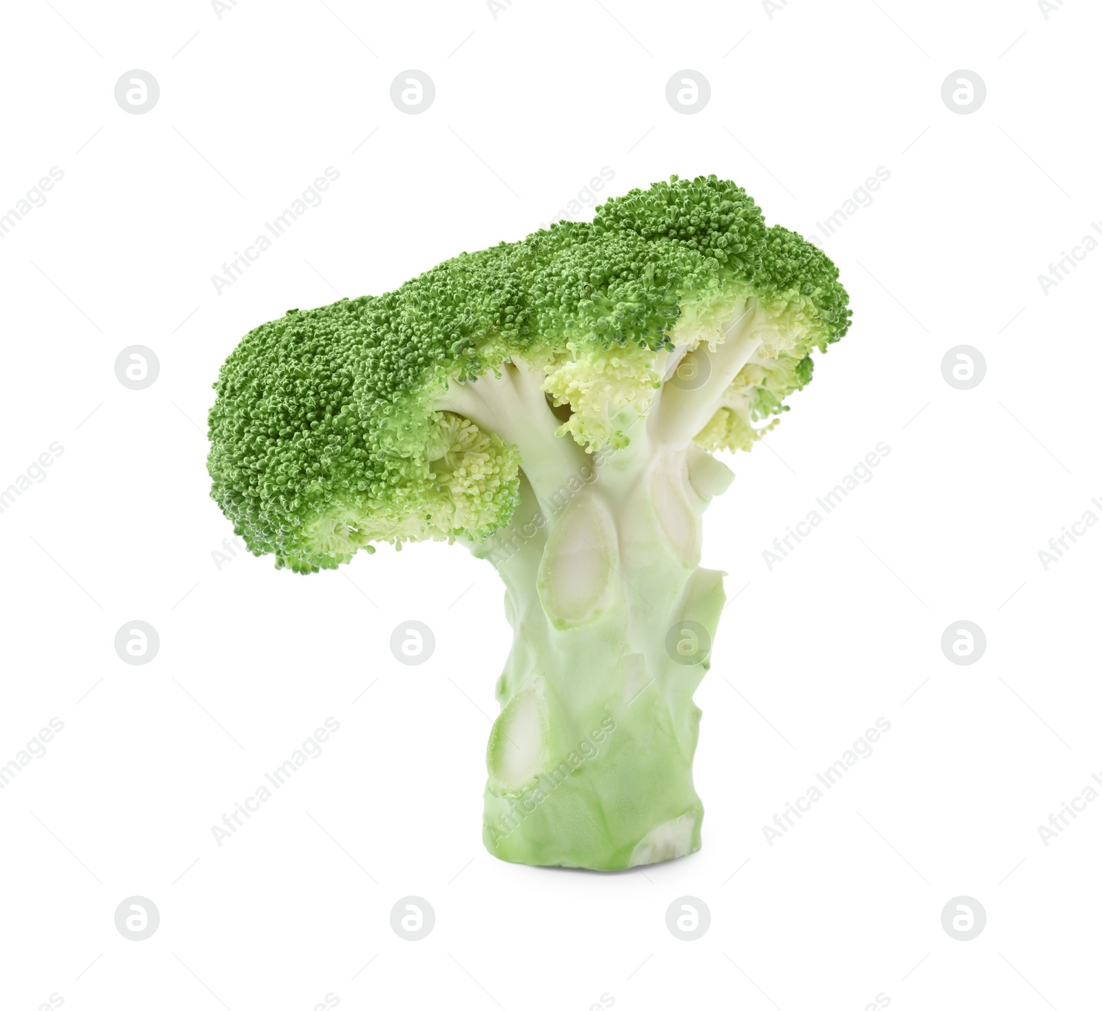 Photo of Fresh raw green broccoli isolated on white