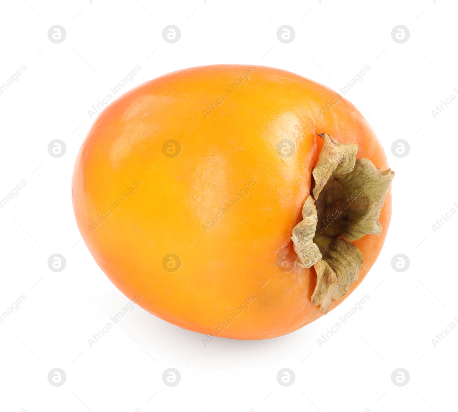 Photo of Delicious ripe juicy persimmon isolated on white