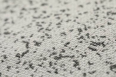 Photo of Texture of soft fabric as background, closeup