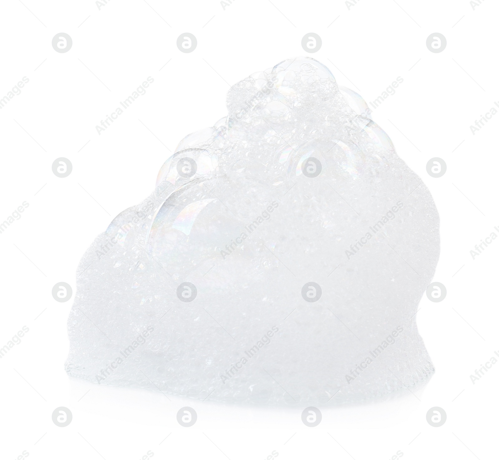 Photo of Drop of fluffy bath foam isolated on white