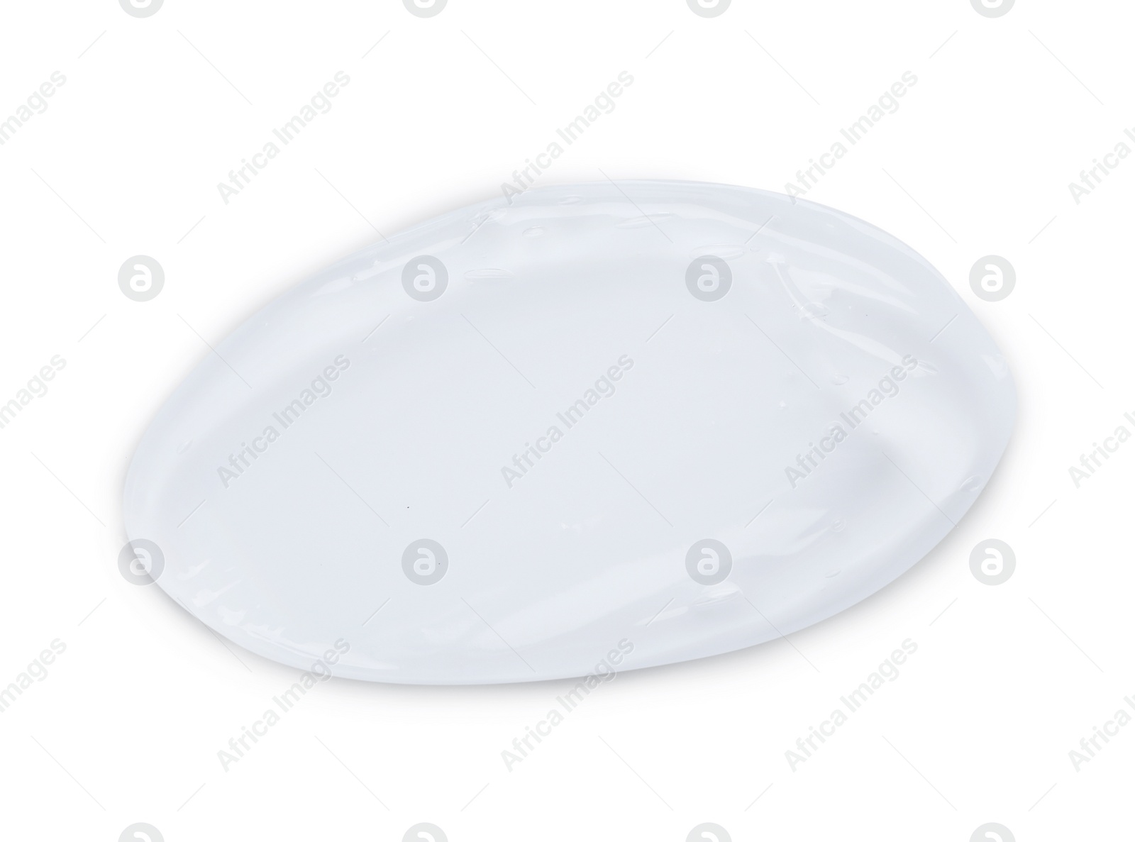 Photo of Sample of transparent cosmetic gel on light background, top view