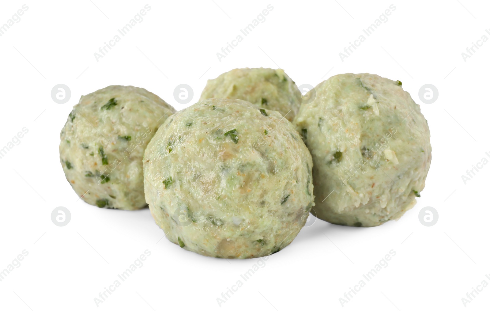 Photo of Falafel balls isolated on white. Vegan products