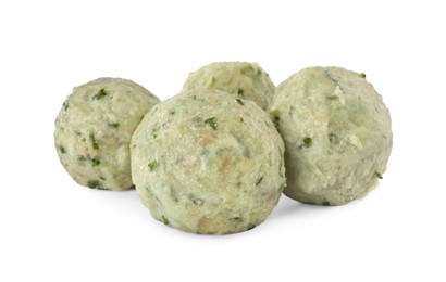 Photo of Falafel balls isolated on white. Vegan products