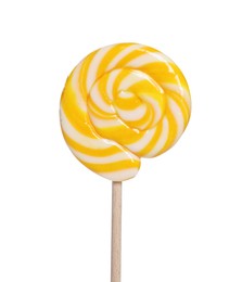 Stick with colorful lollipop swirl isolated on white