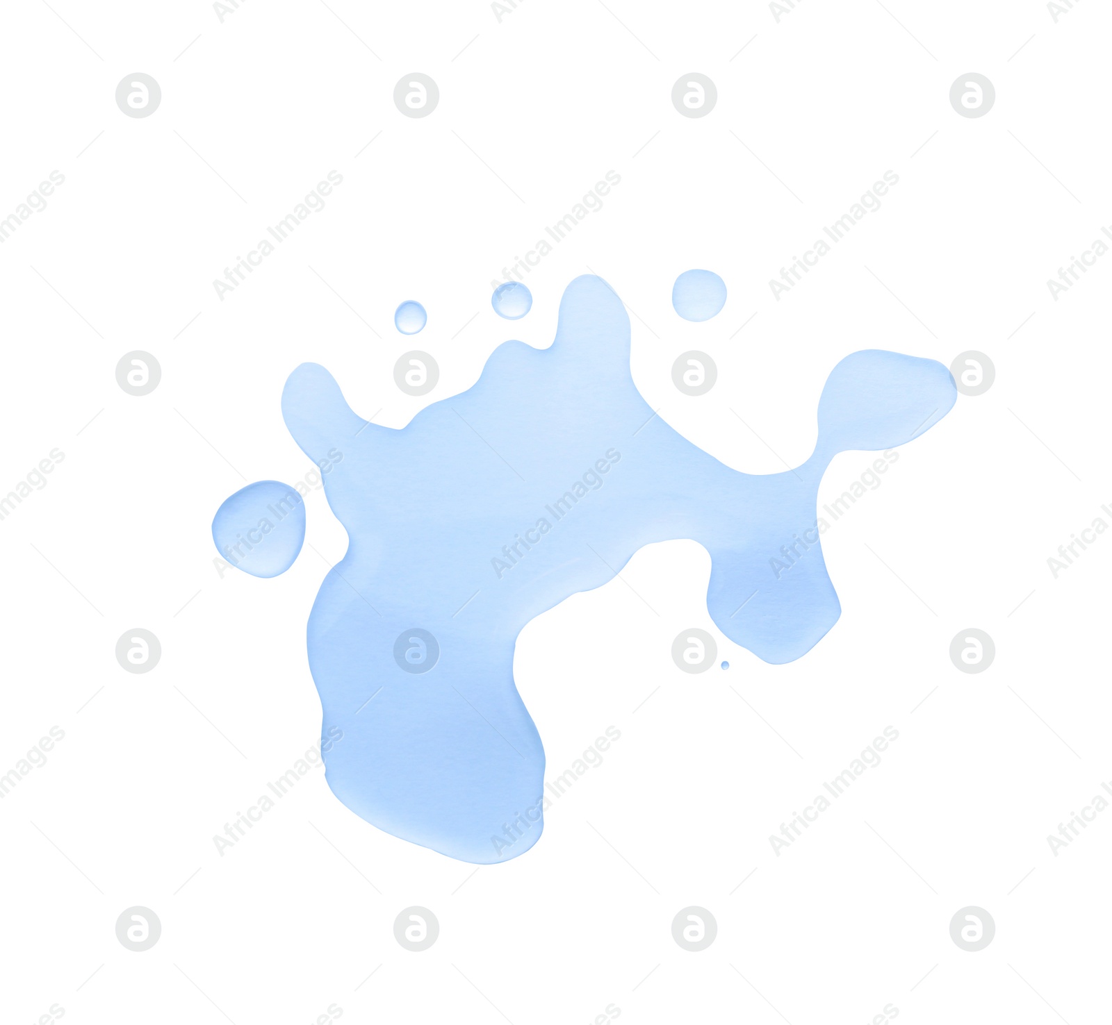 Photo of Puddle of pure water on white background, top view