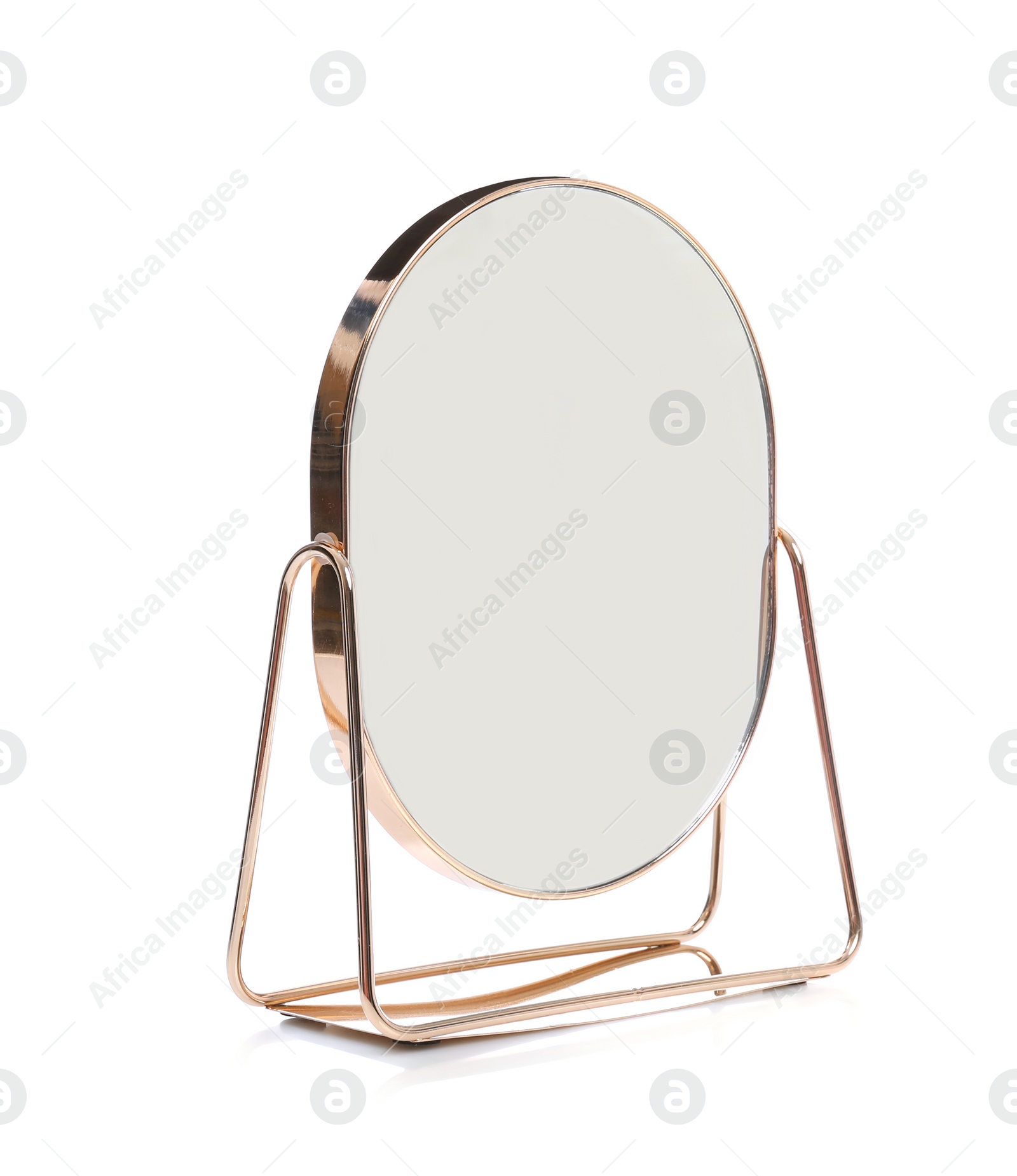 Photo of Desk mirror with stand isolated on white