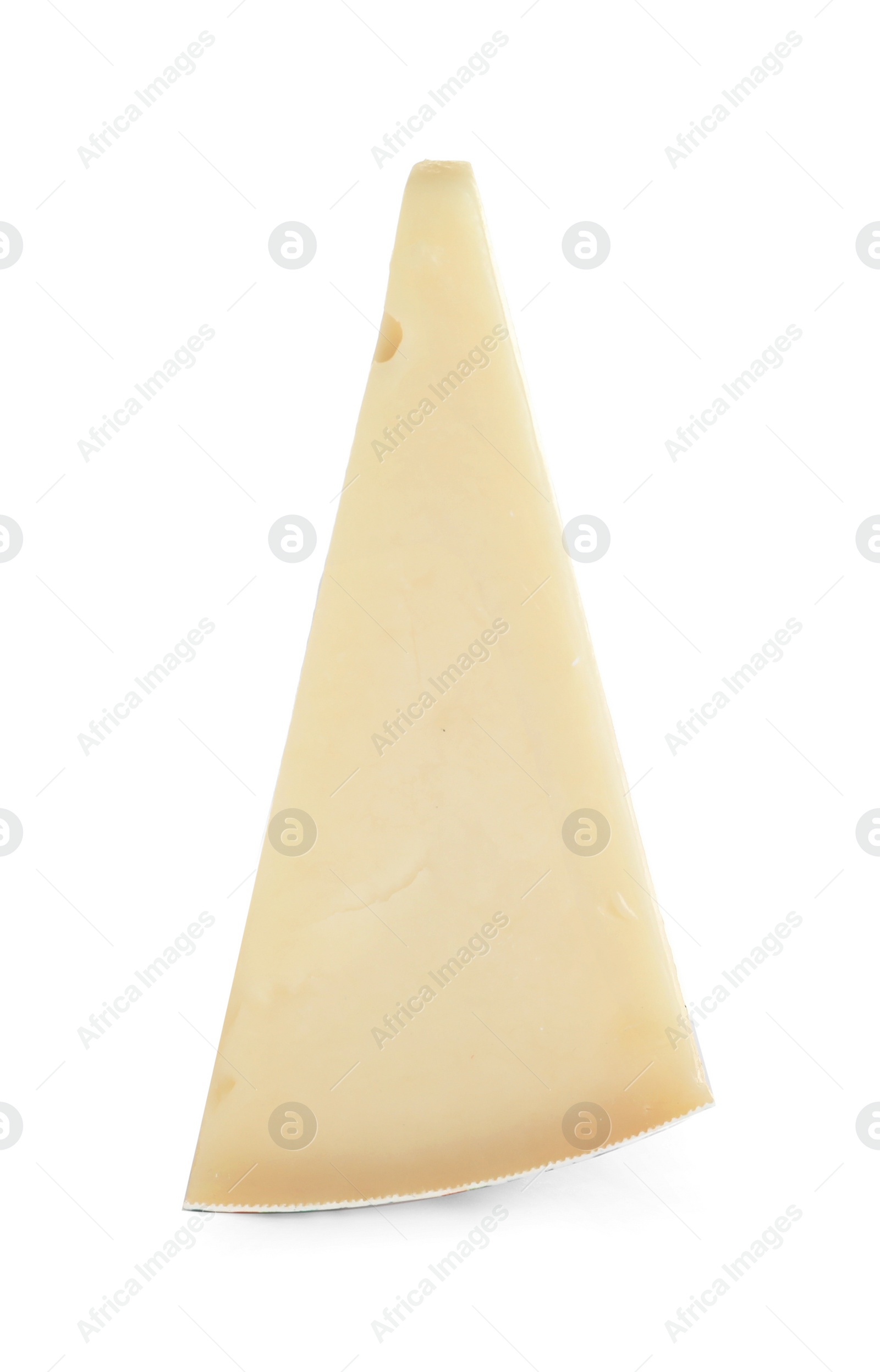 Photo of Piece of tasty grana padano cheese isolated on white