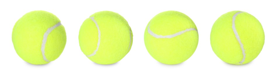 Image of Tennis ball isolated on white, different sides