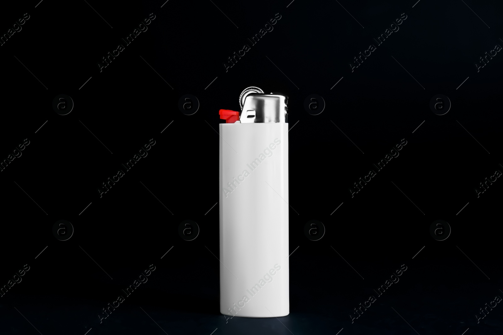 Photo of Stylish small pocket lighter on black background