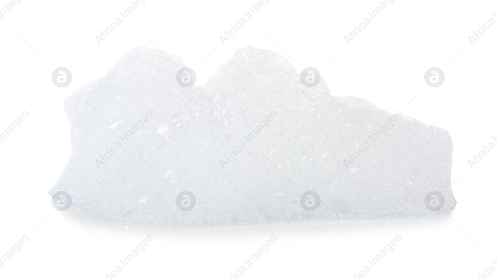 Photo of Drop of fluffy bath foam isolated on white