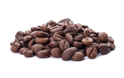 Coffee beans on white background