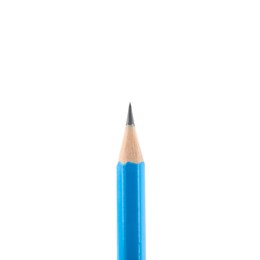 One sharp graphite pencil isolated on white