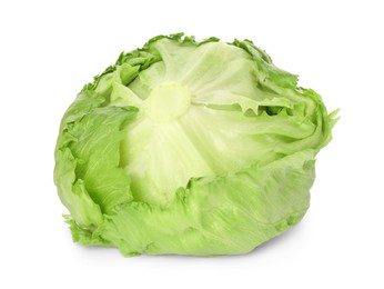 Fresh green iceberg lettuce isolated on white