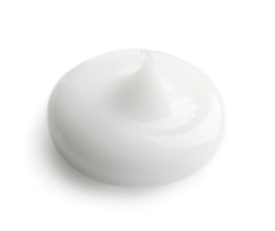 Sample of facial cream on white background