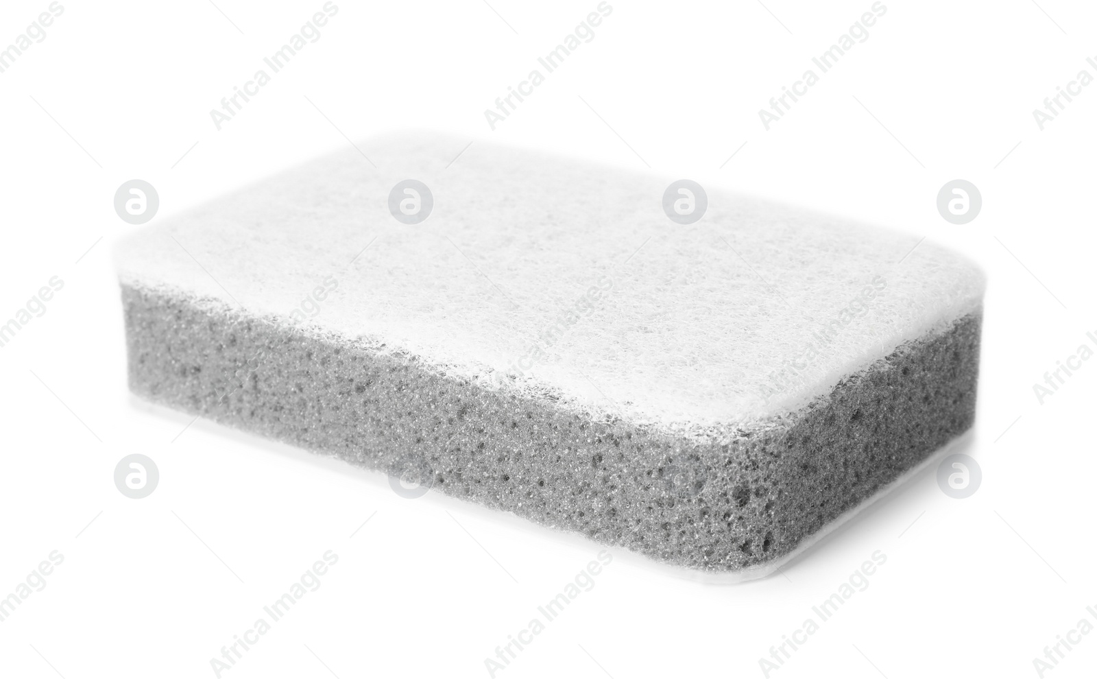 Photo of Cleaning sponge for dish washing on white background