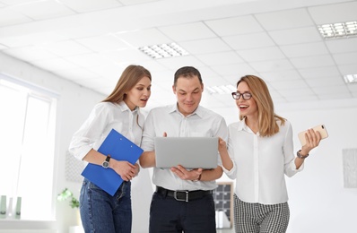 Photo of Young people having business training in office