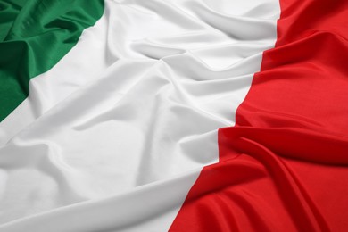 Flag of Italy as background, closeup. National symbol