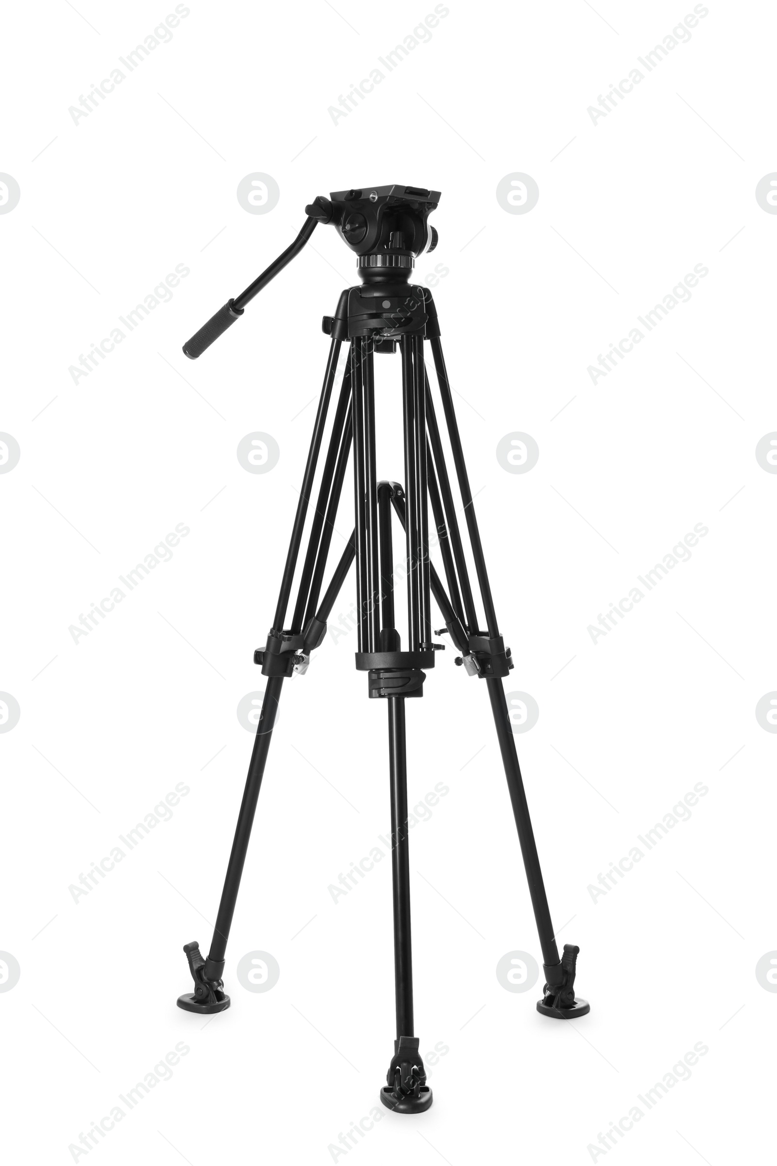 Photo of Modern tripod for camera isolated on white