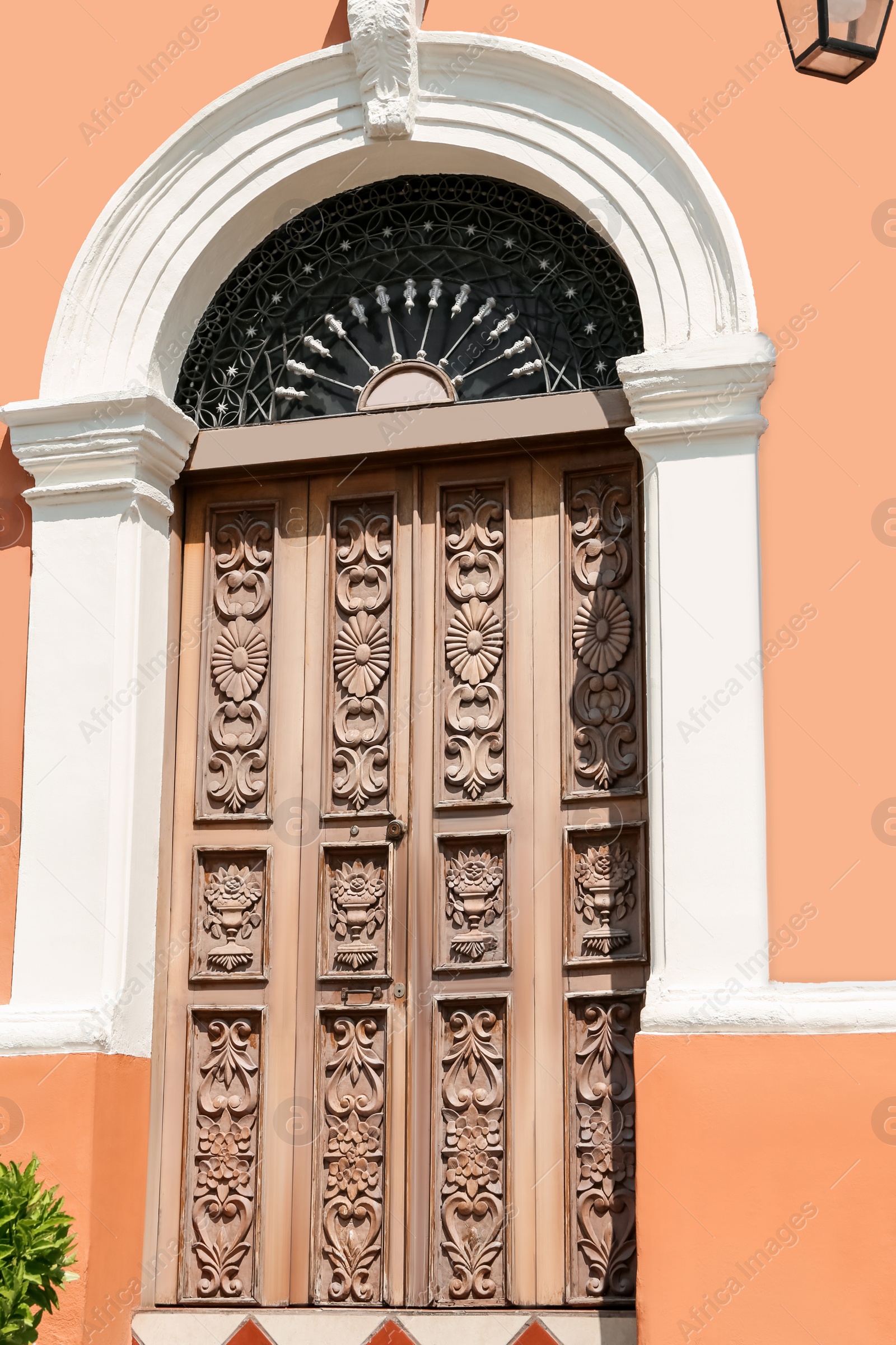 Photo of Entrance of building with beautiful vintage door