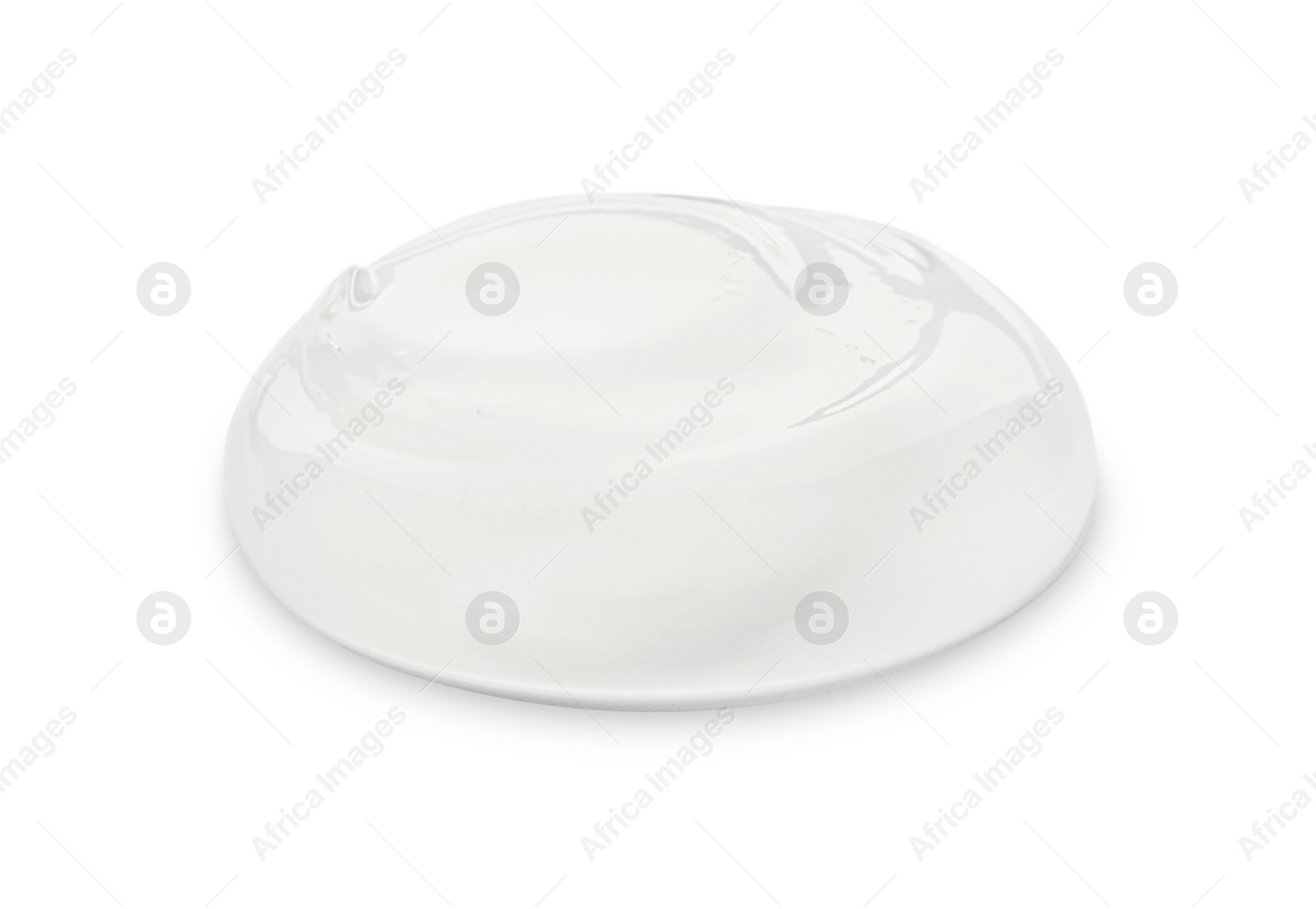 Photo of Sample of clear cosmetic gel isolated on white