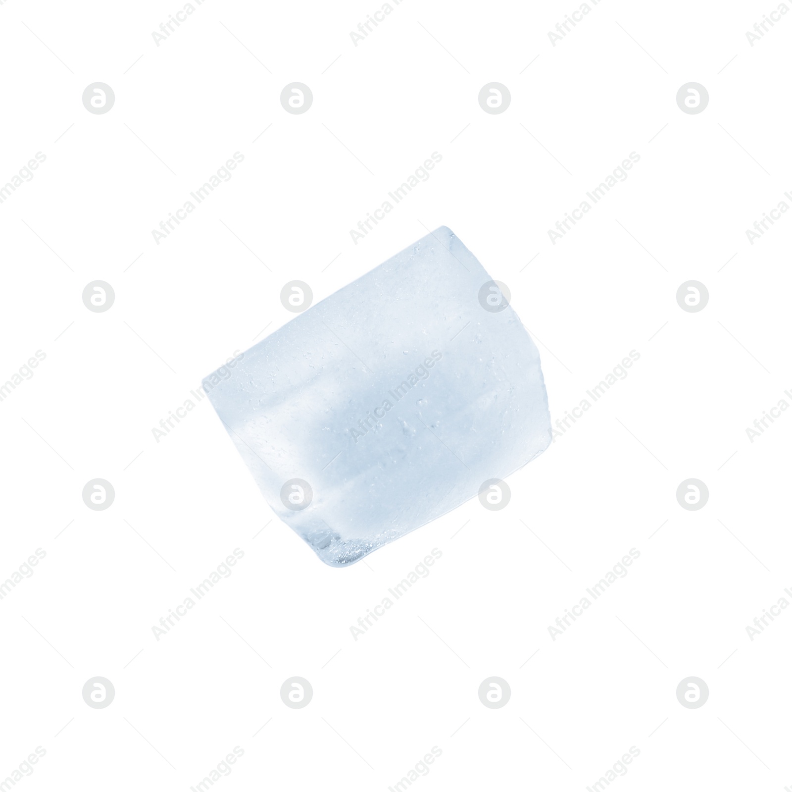 Photo of Ice cube isolated on white. Frozen liquid