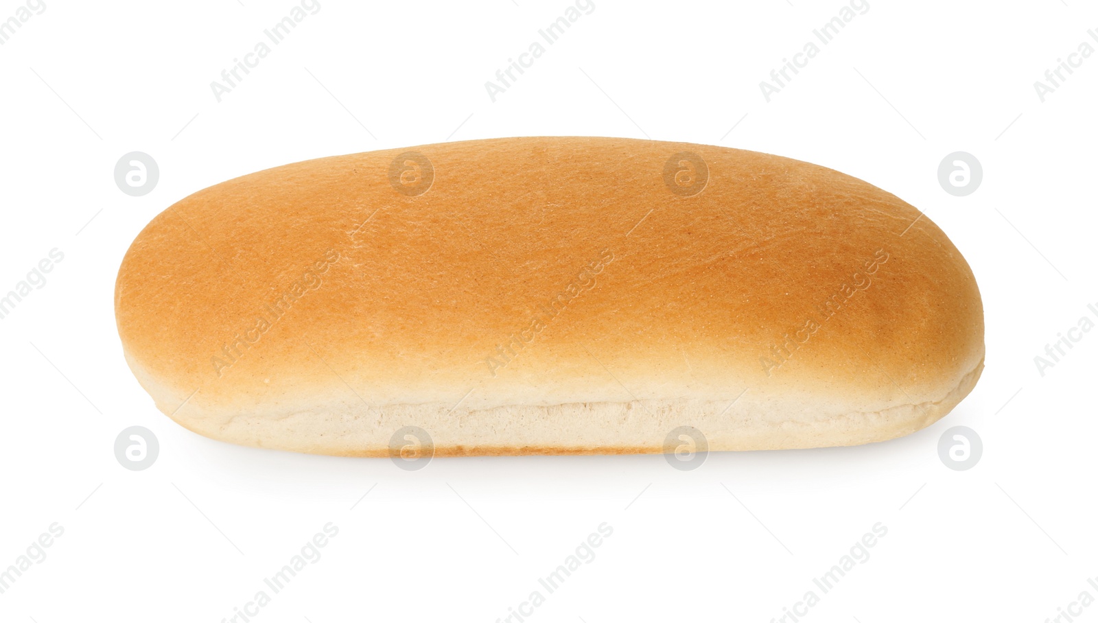 Photo of One fresh hot dog bun isolated on white