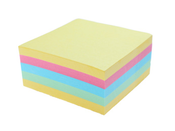Colorful sticky notes isolated on white. School stationery
