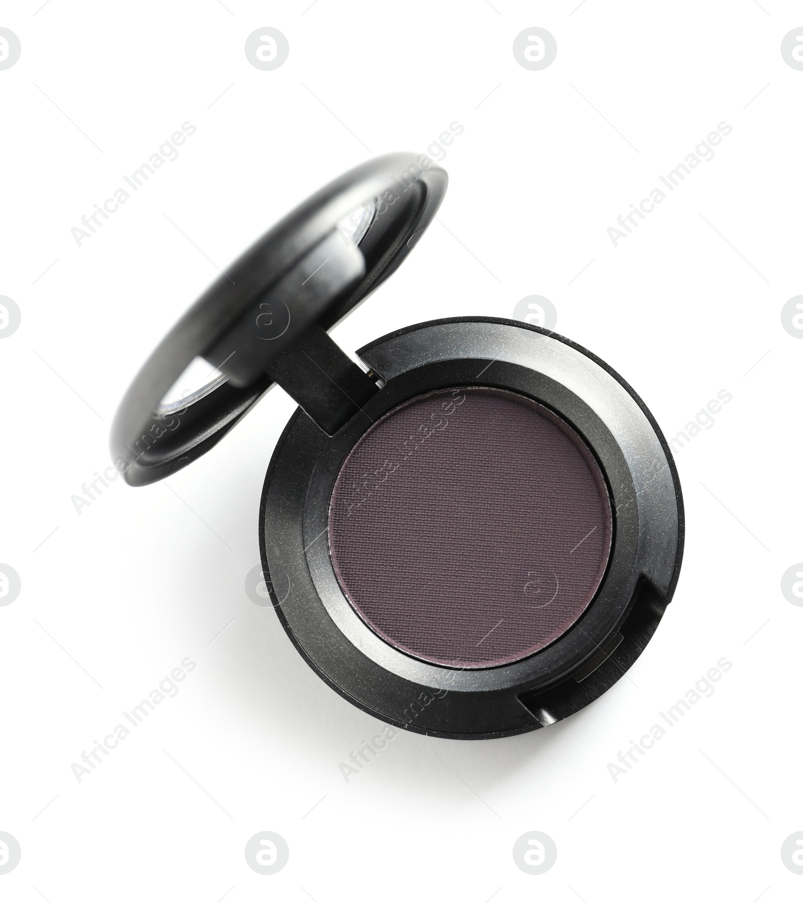 Photo of Eye shadow on white background, top view. Decorative cosmetics