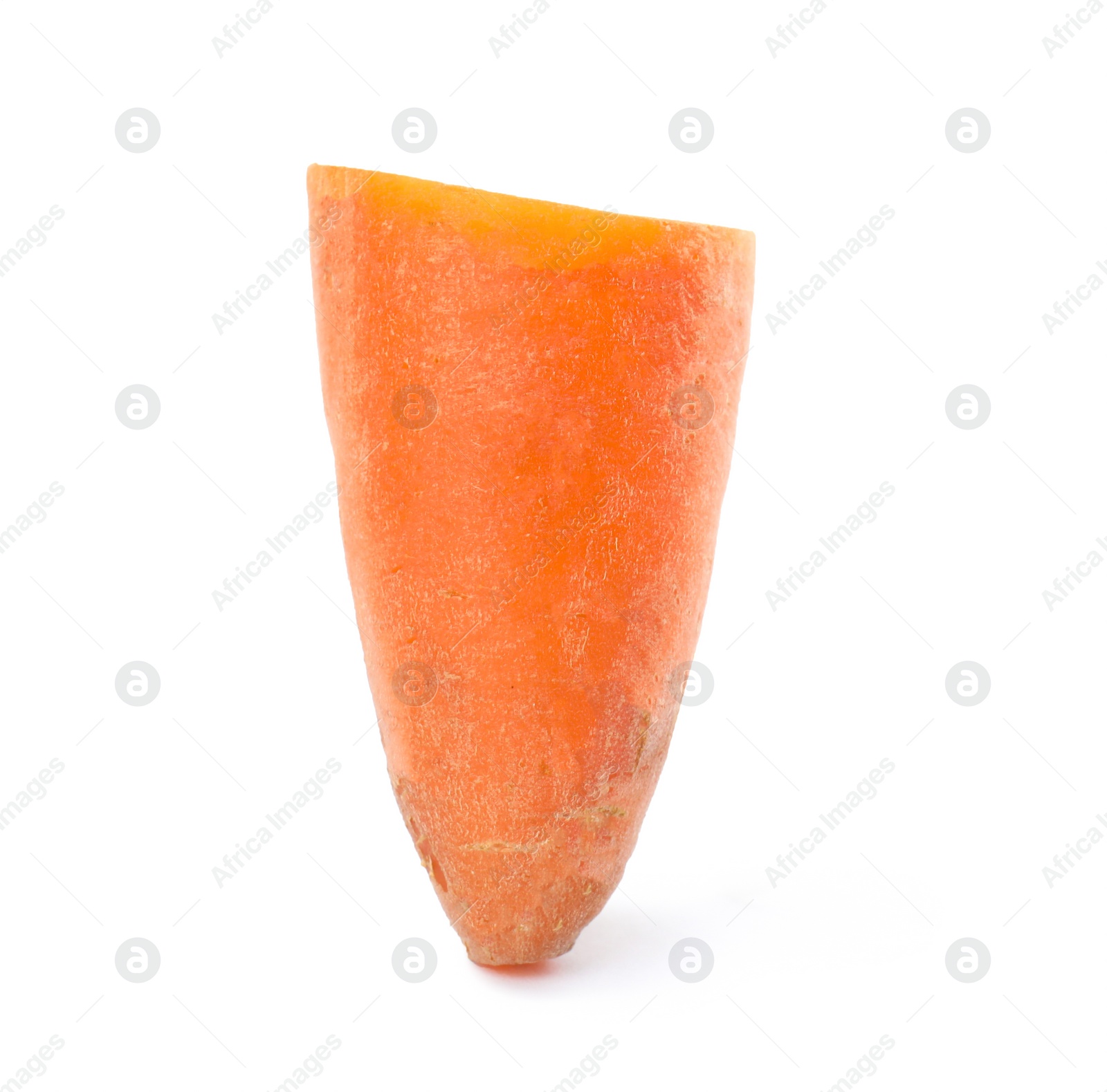 Photo of Piece of ripe carrot on white background