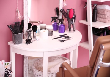 Photo of Hairdresser's workplace in salon