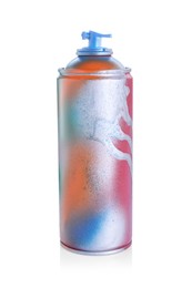 Photo of One can of bright spray paint isolated on white