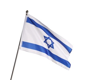 Flag of Israel isolated on white. National symbol